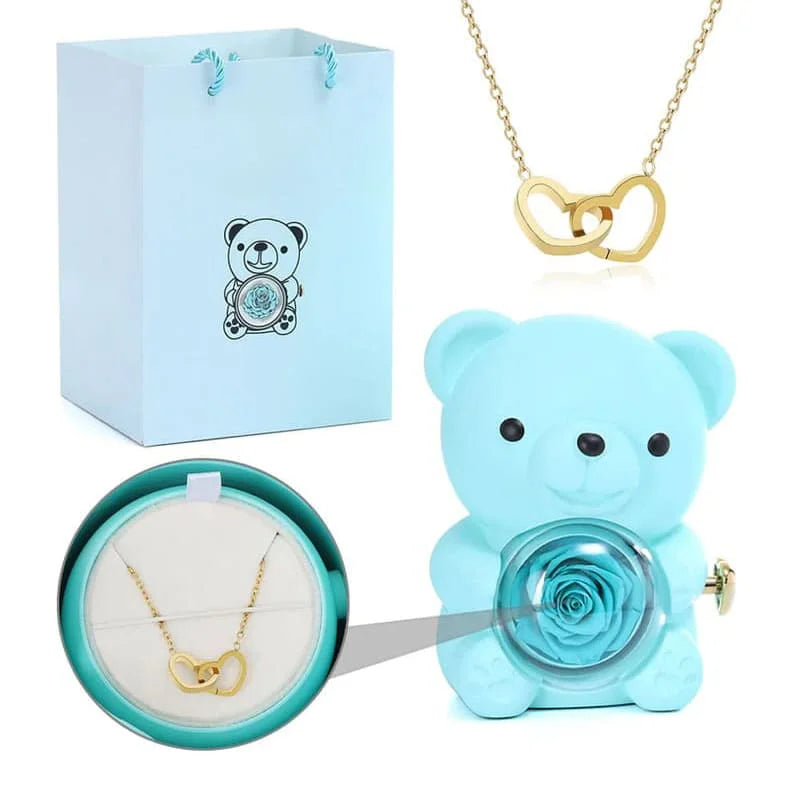 Coffret ourson et Collier personnalisé