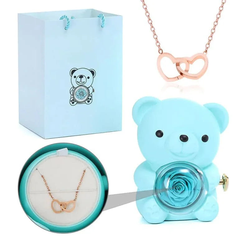 Coffret ourson et Collier personnalisé