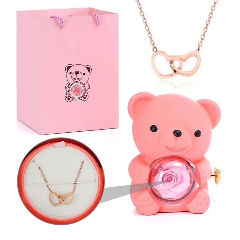 Coffret ourson et Collier personnalisé