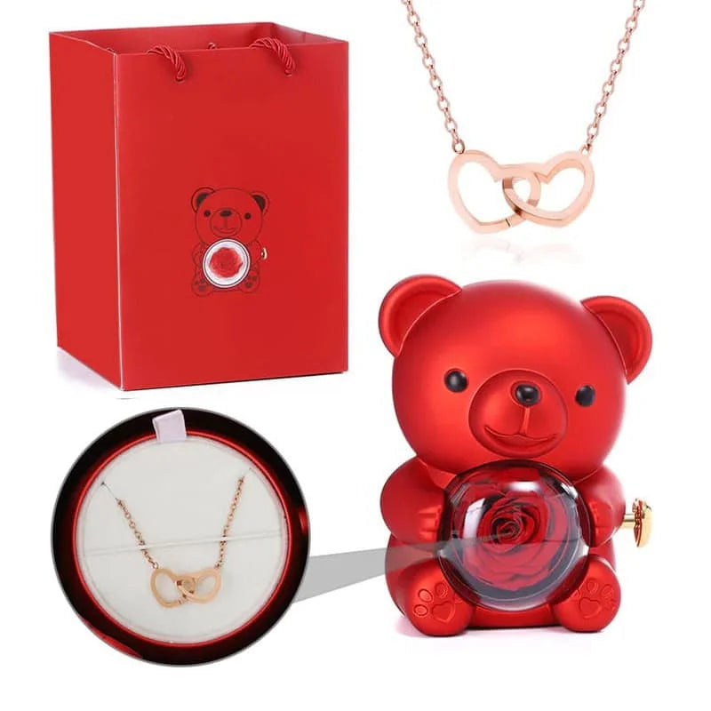 Coffret ourson et Collier personnalisé