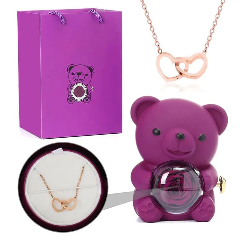 Coffret ourson et Collier personnalisé